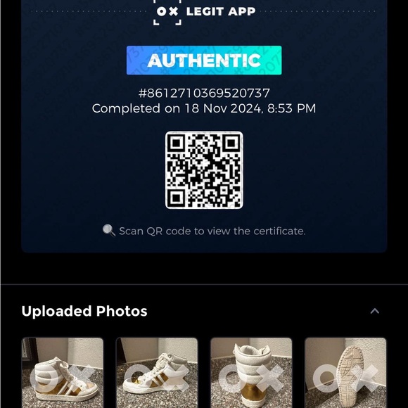 Gucci Men's White/Gold Contrast Padded Leather High-top Sneaker Gucci 8G - Picture 9 of 11